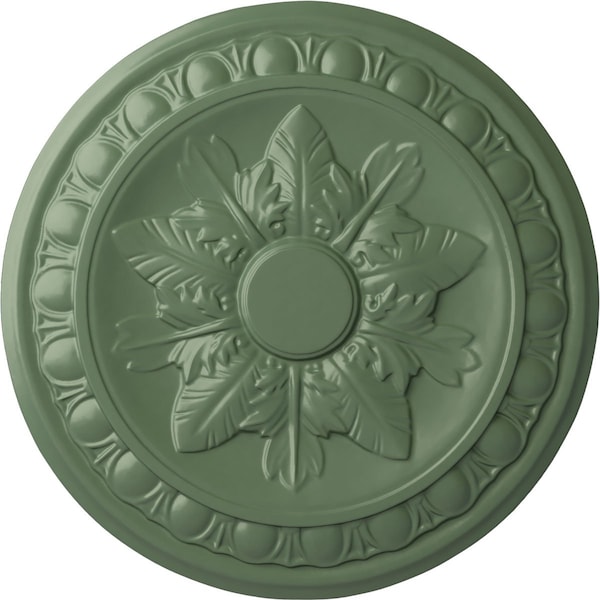Ekena Millwork Exeter Ceiling Medallion (Fits Canopies up to 3 1/8"), 17 3/4"OD x 1 1/8"P, Athenian Green CM17EXAGF - main